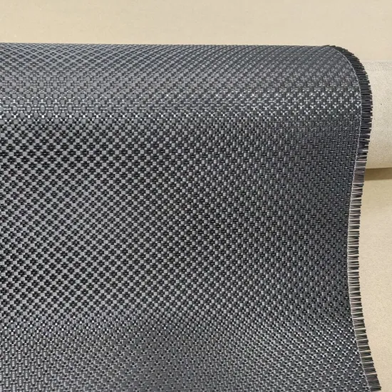 Rollo de tela híbrida de fibra de carbono jacquard metalizada plateada de 297 g/m² para yates y barcos