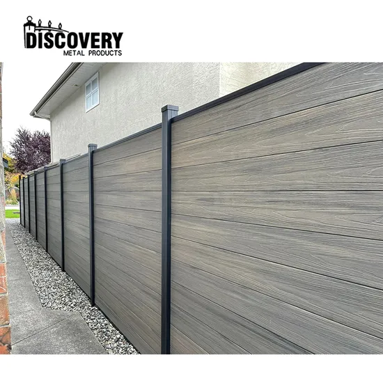 Panel de cerca compuesto de madera y plástico WPC, impermeable y de privacidad, material de construcción para el hogar